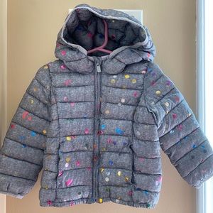 GAP Girls Gray w/Colorful Dots Jacket size 2T